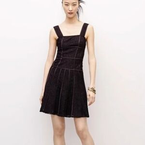 Ann Taylor black lace dress sleeveless corset style size 0 Petite